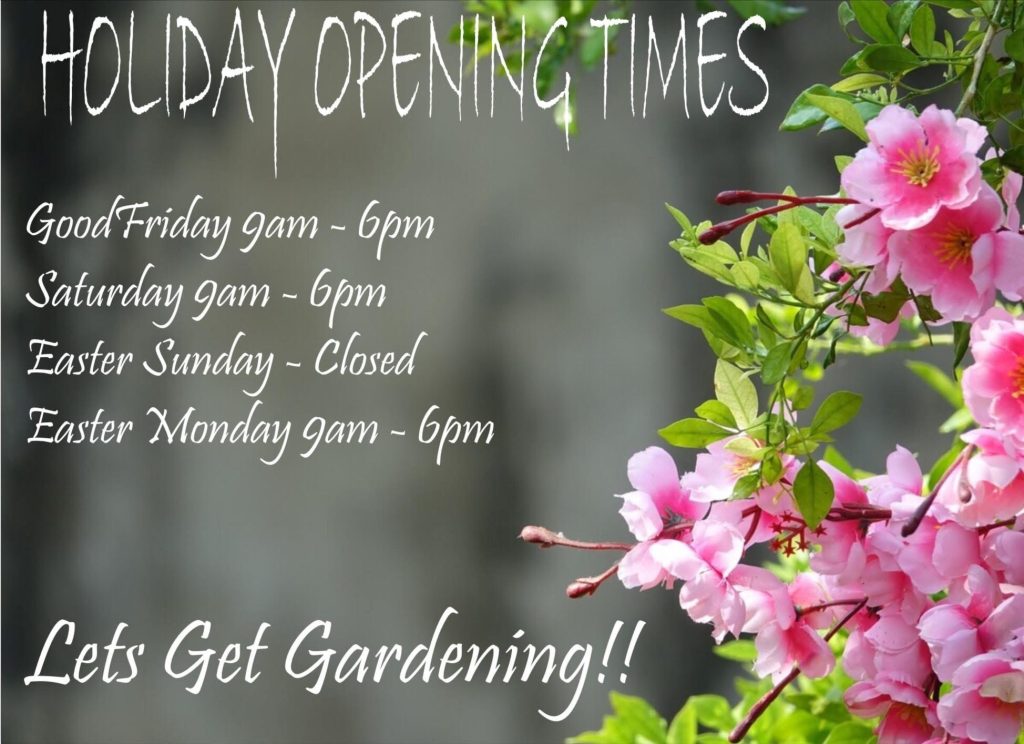 Spring Opening Hours Easter Opening Hours